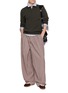 模特儿示范图 - 点击放大 - DRIES VAN NOTEN - Paroni Pleated Chequered Wide Leg Pants