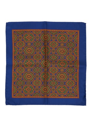 模特儿示范图 - 点击放大 - STEFANOBIGI MILANO - Printed Silk Pocket Square