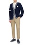 模特儿示范图 - 点击放大 - LACOSTE - Contrast Intarsia V-Neck Cardigan