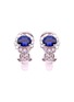 首图 - 点击放大 - LC COLLECTION JEWELLERY - 18K White Gold Diamond Round Sapphire Earrings