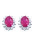 首图 - 点击放大 - LC COLLECTION JEWELLERY - Platinum Diamond Ruby Earrings