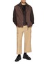 模特儿示范图 - 点击放大 - TECLOR - Vegan Suede A-2 Flight Jacket