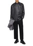 模特儿示范图 - 点击放大 - TECLOR - Vegan Leather Dress Shirt