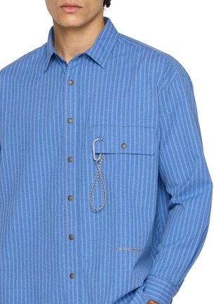  - AND WANDER - Striped Cotton Wool Utility Shirt