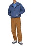 模特儿示范图 - 点击放大 - AND WANDER - Striped Cotton Wool Utility Shirt