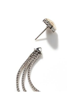 细节 - 点击放大 - JOHN HARDY - Classic Chain Hammered 18K Gold Sterling Silver Cluster Tassel Earrings
