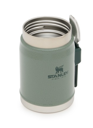 细节 –点击放大 - STANLEY - Classic Legendary Food Jar + Spork 14oz — Hammertone Green