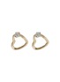 首图 - 点击放大 - JOHN HARDY - Bamboo Heart 14K Gold Diamond Stud Earrings