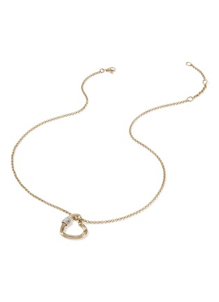 细节 - 点击放大 - JOHN HARDY - Bamboo Heart 14K Gold Diamond Pendant Necklace — Size 16-18