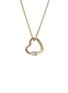 首图 - 点击放大 - JOHN HARDY - Bamboo Heart 14K Gold Diamond Pendant Necklace — Size 16-18