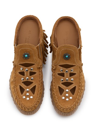细节 - 点击放大 - EL VAQUERO - Bella Suede Wedge Slip-ons