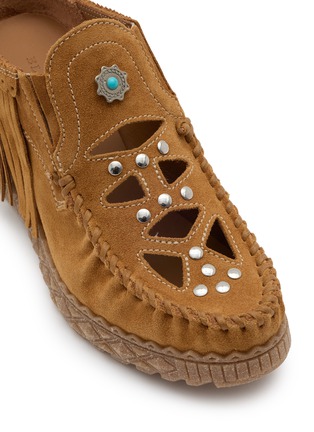 细节 - 点击放大 - EL VAQUERO - Bella Suede Wedge Slip-ons