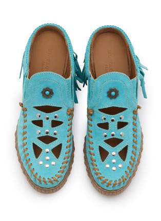 细节 - 点击放大 - EL VAQUERO - Bella Suede Wedge Slip-ons