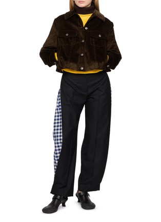 模特儿示范图 - 点击放大 - LOEWE - Cropped Corduroy Trucker Jacket