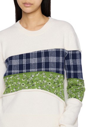  - LOEWE - X Cosima von Bonin Floral Check Panel Wool Sweater