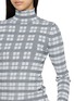  - LOEWE - Long Sleeve Chequered Ribbed Turtleneck Top