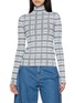 首图 - 点击放大 - LOEWE - Long Sleeve Chequered Ribbed Turtleneck Top