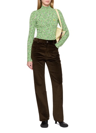 模特儿示范图 - 点击放大 - LOEWE - X Cosima von Bonin Long Sleeve Floral Top