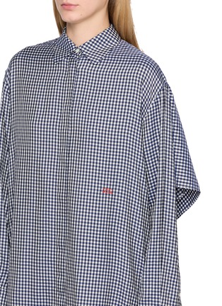  - LOEWE - Chequered Cape Panel Shirt Dress