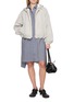 模特儿示范图 - 点击放大 - LOEWE - Chequered Cape Panel Shirt Dress