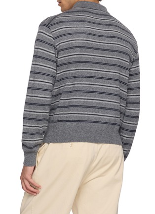 背面 - 点击放大 - DUNST - Striped Knit Polo Sweater
