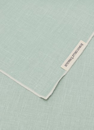 细节 –点击放大 - BORGO DELLE TOVAGLIE - Filo Linen Table Runner — Salvia/Sale Marino