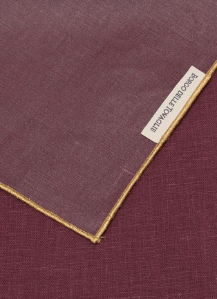 细节 –点击放大 - BORGO DELLE TOVAGLIE - Filo Linen Table Runner — Pruno/Gold