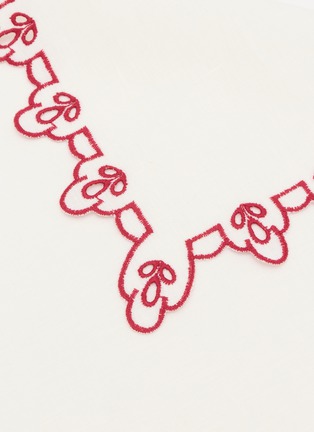 细节 –点击放大 - BORGO DELLE TOVAGLIE - Amalfi Linen Napkin — Avorio/Rosso