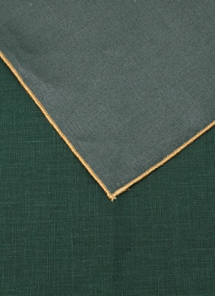 细节 –点击放大 - BORGO DELLE TOVAGLIE - Filo Linen Table Runner — Bosco/Gold