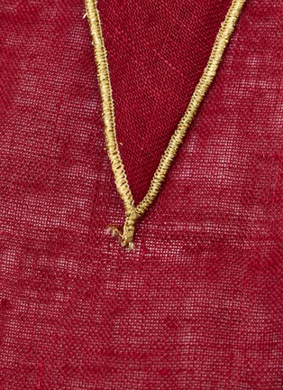 细节 –点击放大 - BORGO DELLE TOVAGLIE - Set of 4 Linen Placeholder Ribbons — Cuore Mio/Gold