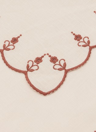 细节 –点击放大 - BORGO DELLE TOVAGLIE - Carlotta Embroidered Linen Napkin — Sale Marino/Terracotta