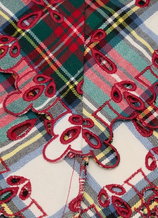 细节 –点击放大 - BORGO DELLE TOVAGLIE - Amalfi Linen Tablecloth — Cuore Mio/Rosso/Scozzese Avorio