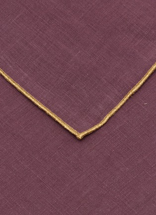 细节 –点击放大 - BORGO DELLE TOVAGLIE - Filo Linen Napkin — Pruno/Gold