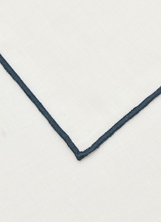 细节 –点击放大 - BORGO DELLE TOVAGLIE - Filo Linen Napkin — Avorio/Deep Blue