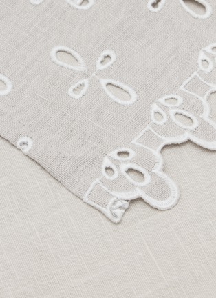 细节 –点击放大 - BORGO DELLE TOVAGLIE - Amalfi Linen Table Runner — Cuore Mio/Scozzese Avorio/Rosso