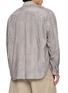 背面 - 点击放大 - SOLID HOMME - Long Sleeve Textured Striped Shirt