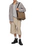 模特儿示范图 - 点击放大 - SOLID HOMME - Long Sleeve Textured Striped Shirt