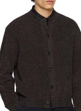  - SOLID HOMME - Textured Crewneck Knit Cardigan