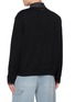 背面 - 点击放大 - SOLID HOMME - Contrast Denim Collar Polo Sweatshirt