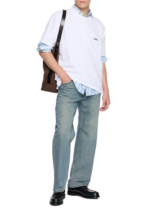 模特儿示范图 - 点击放大 - SOLID HOMME - Logo Crewneck T-shirt