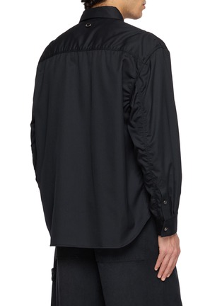 背面 - 点击放大 - SOLID HOMME - Ruched Sleeve Button Up Shirt