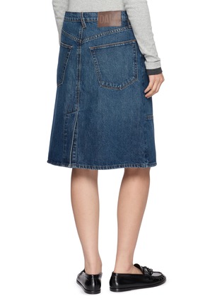 背面 - 点击放大 - DALA - Workers Panelled Cotton Denim Midi Skirt