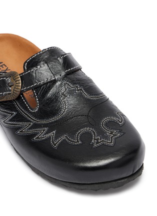 细节 - 点击放大 - MEXICANA SHOES - BAHIA 刺绣绒面皮穆勒拖鞋