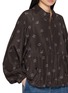  - FAFAMOON - Floral Print Half Zip Windbreaker