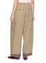 背面 - 点击放大 - FAFAMOON - Contrast Stitch Pleated Wide Leg Pants