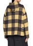 背面 - 点击放大 - FAFAMOON - Chequered Hooded Button Front Jacket
