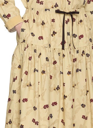  - FAFAMOON - Floral Print Drawstring Midi Skirt