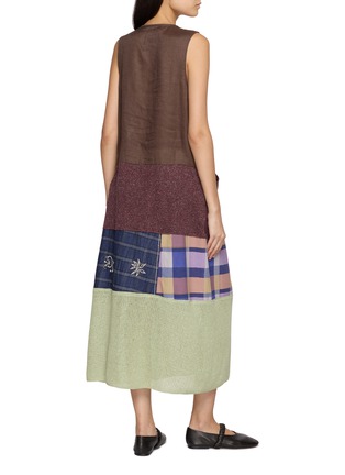 背面 - 点击放大 - FAFAMOON - Patchwork Tie Waist Tank Dress