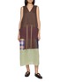 首图 - 点击放大 - FAFAMOON - Patchwork Tie Waist Tank Dress