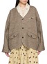 首图 - 点击放大 - FAFAMOON - Floral Contrast Collar Wool Jacket